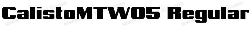 CalistoMTW05 Regular字体转换